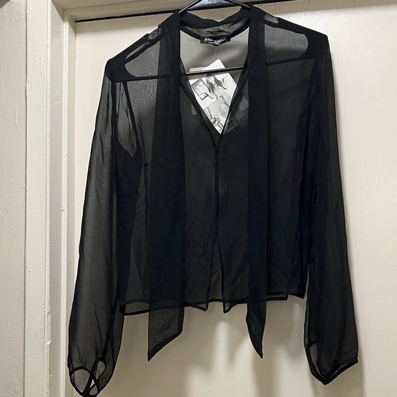 Betsey Johnson Tops - 🚫SOLD🚫 Betsey Johnson Vintage Sheer Long Sleeve Blouse NWT